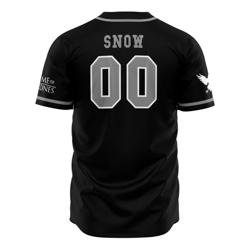 Night's Watch Snow Game of Thrones Baseball Jersey - Image 2