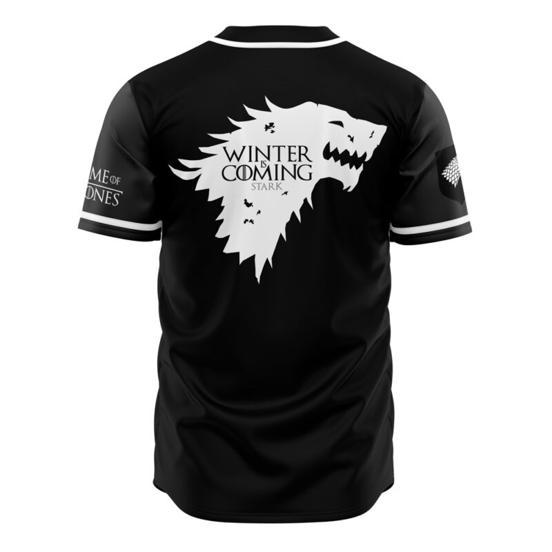 Starks of Winterfell Black Game of Thrones Baseball Jersey - Image 2