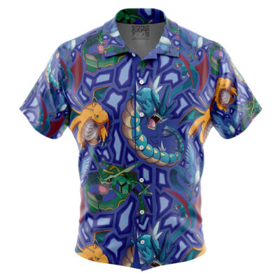 Flying Type Pokemon Pokemon Button Up Hawaiian Shirt