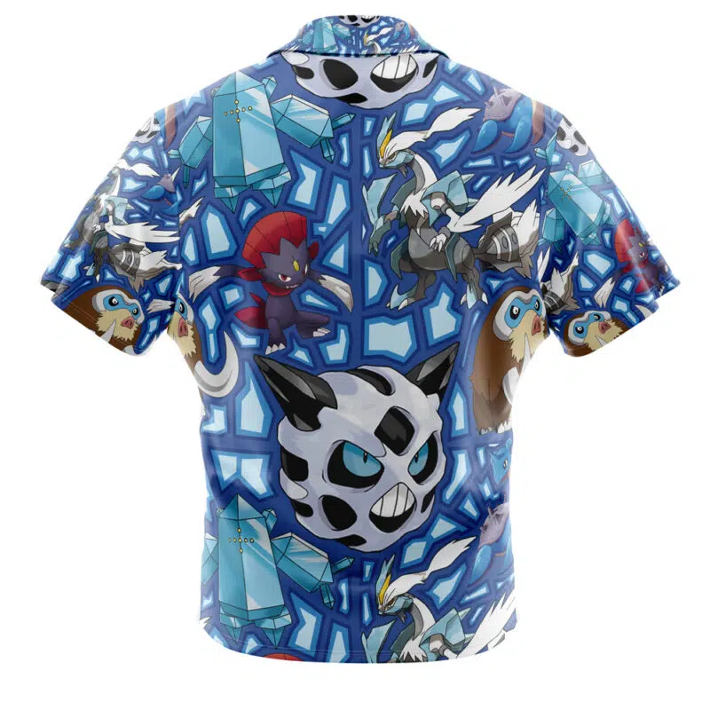 Ice Type Pokemon Pokemon Button Up Hawaiian Shirt - Image 2