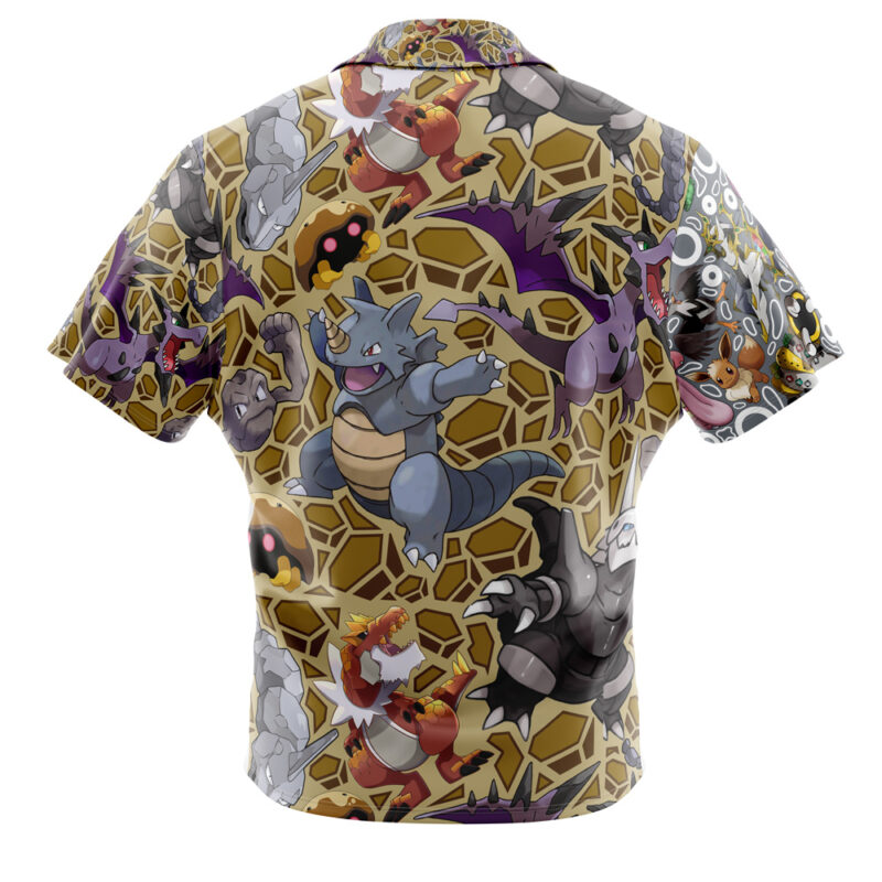 Rock Type Pokemon Pokemon Button Up Hawaiian Shirt - Image 2
