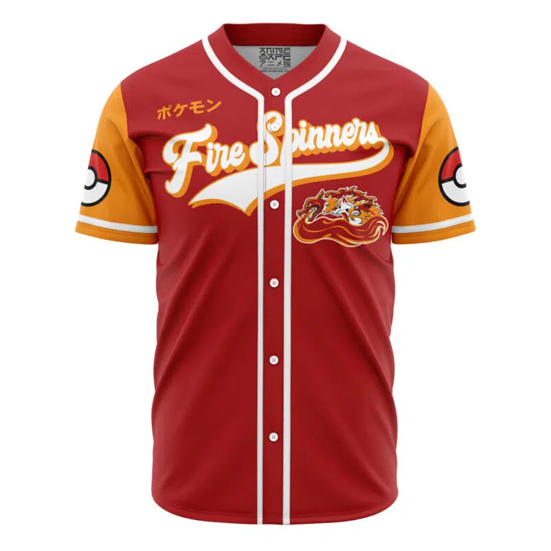 Fire Spinners Pokemon Baseball Jersey