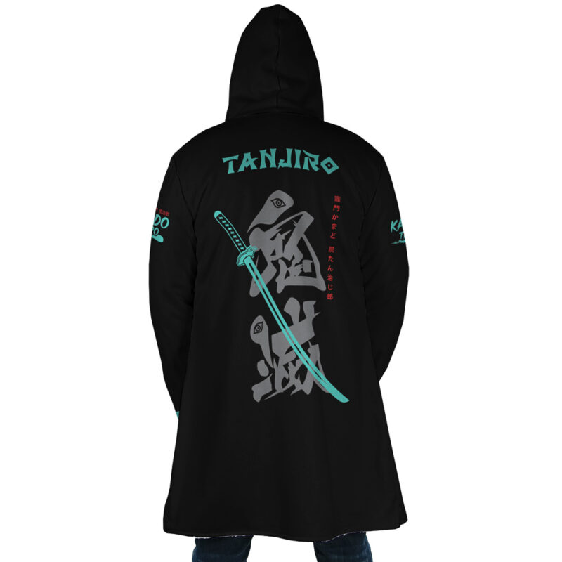 Tanjiro Kamado Samurai Demon Slayer Dream Cloak Coat - Image 5