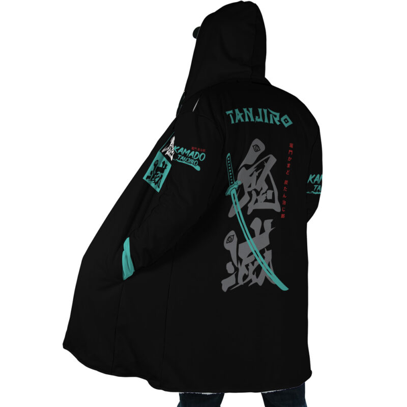 Tanjiro Kamado Samurai Demon Slayer Dream Cloak Coat - Image 4