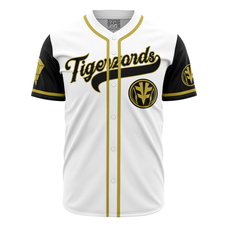 White Tigerzords Tommy Oliver Power Rangers Baseball Jersey - Anime Ape