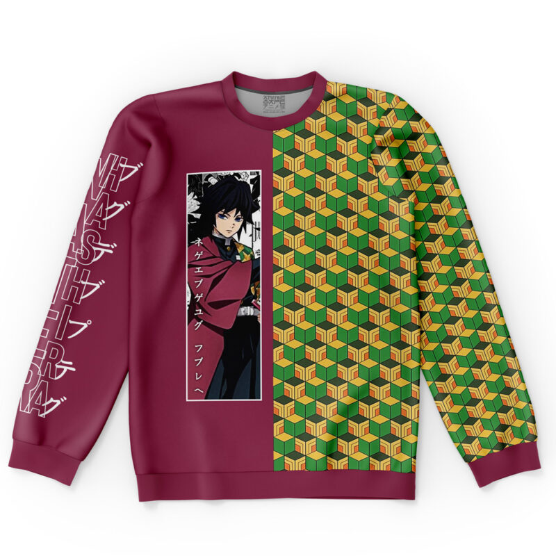 Tomioka Giyu Haori Demon Slayer Streetwear Sweatshirt - Image 4