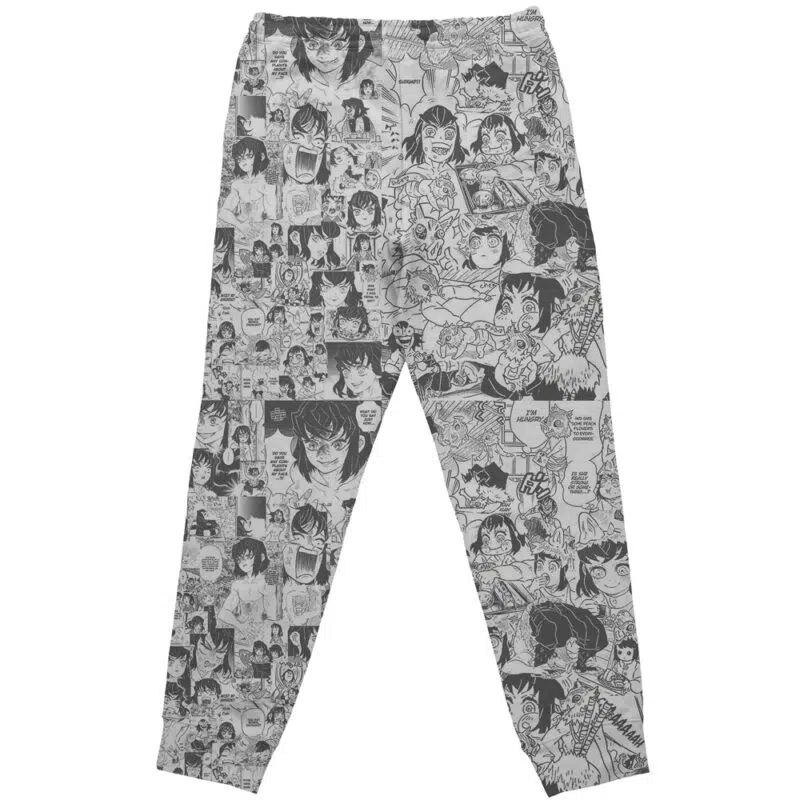 Hashibira Inosuke Manga Collage Demon Slayer Streetwear Sweatpants - Image 2