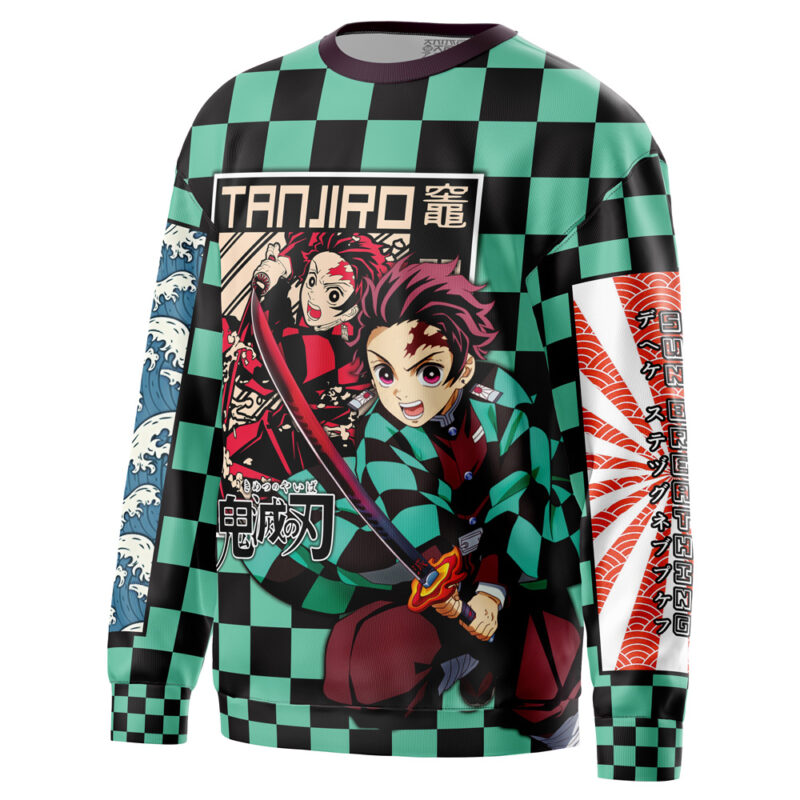 Kamado Tanjiro Haori Demon Slayer Streetwear Sweatshirt - Image 2