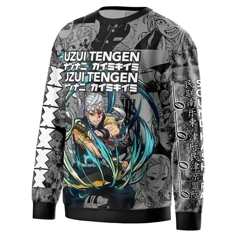 Uzui Tengen Manga Collage Demon Slayer Streetwear Sweatshirt - Image 2