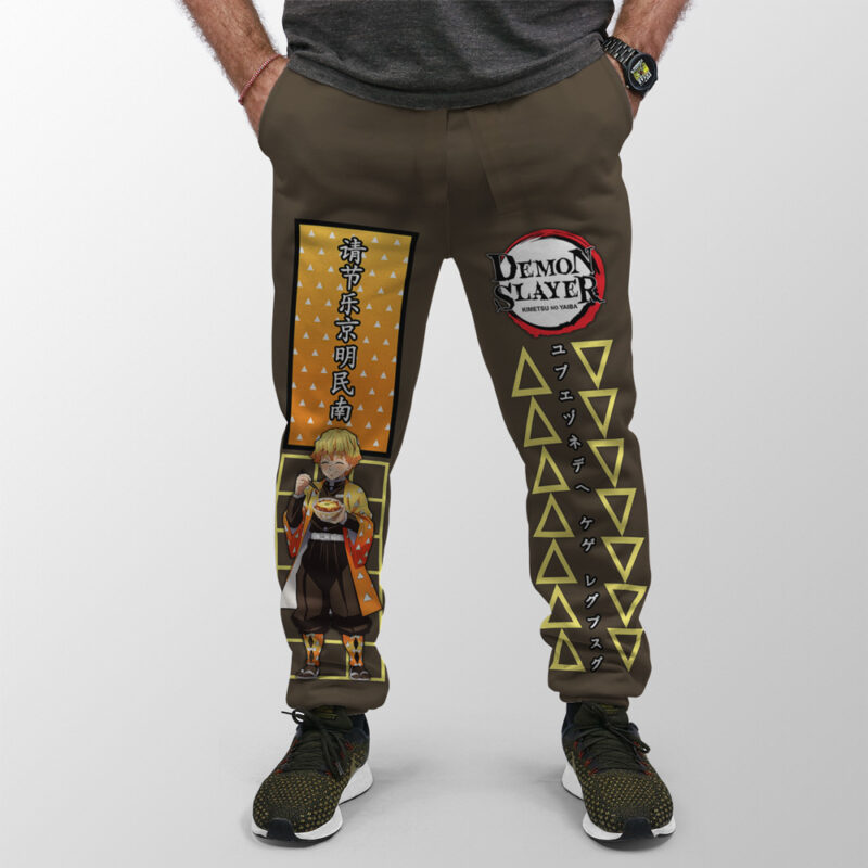 Agatsuma Zenitsu Demon Slayer Streetwear Sweatpants - Image 3