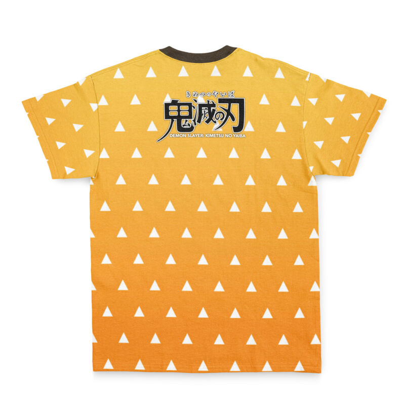 Agatsuma Zenitsu Haori Demon Slayer Streetwear T-Shirt - Image 3