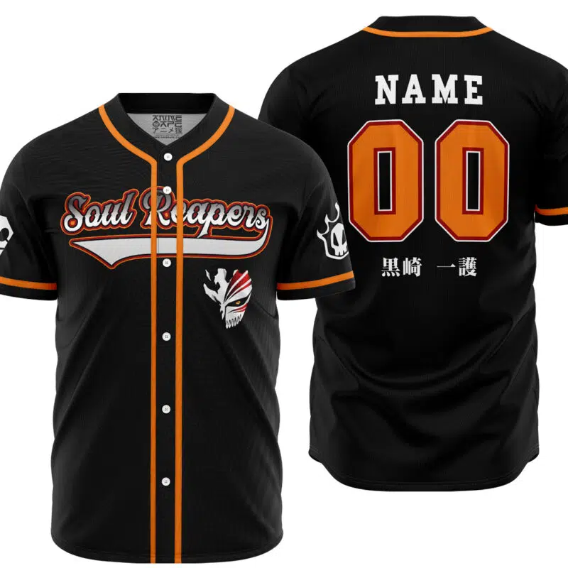 Personalized Soul Reaper Ichigo Bleach Baseball Jersey