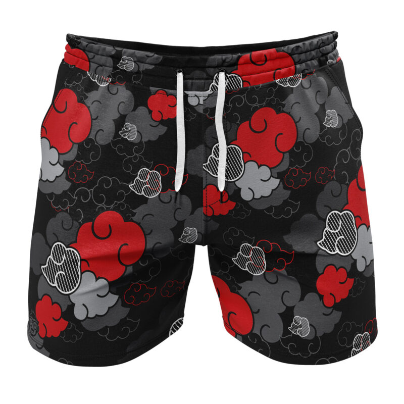 Black Aloha Red Cloud Akatsuki Gym Shorts