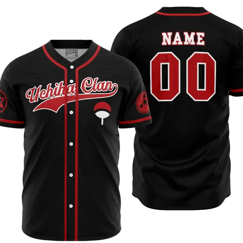 Personalized Sasuke Uchicha Clan Naruto Baseball Jersey
