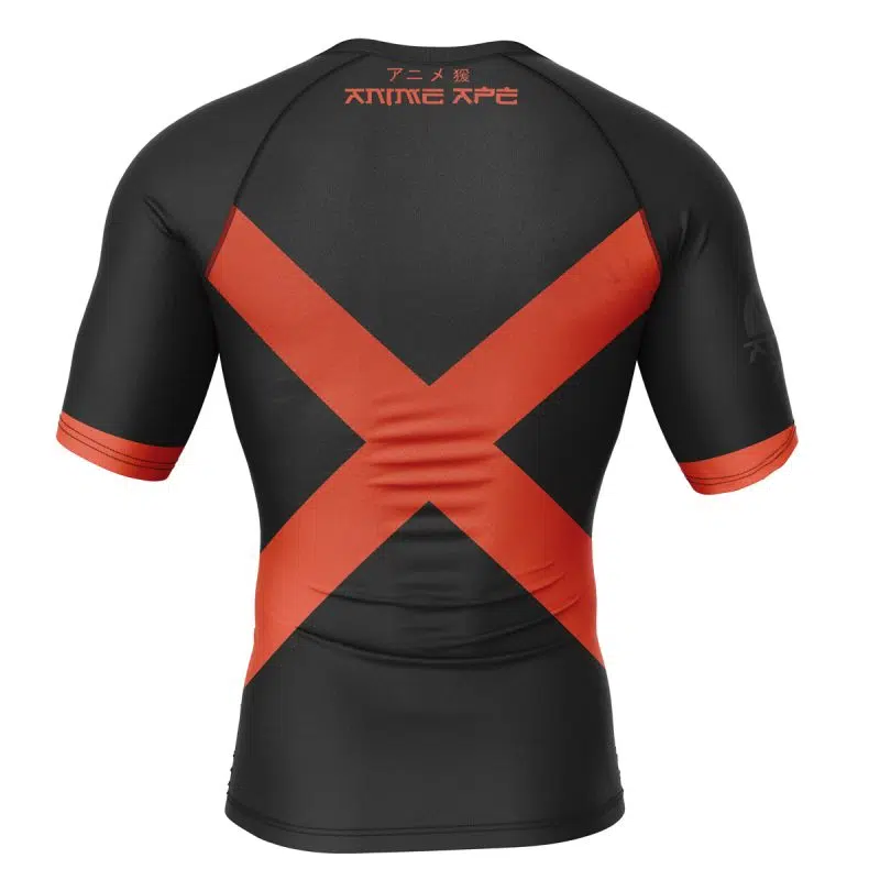 Bakugo My Hero Academia Short Sleeve Rash Guard Compression Shirt - Image 2