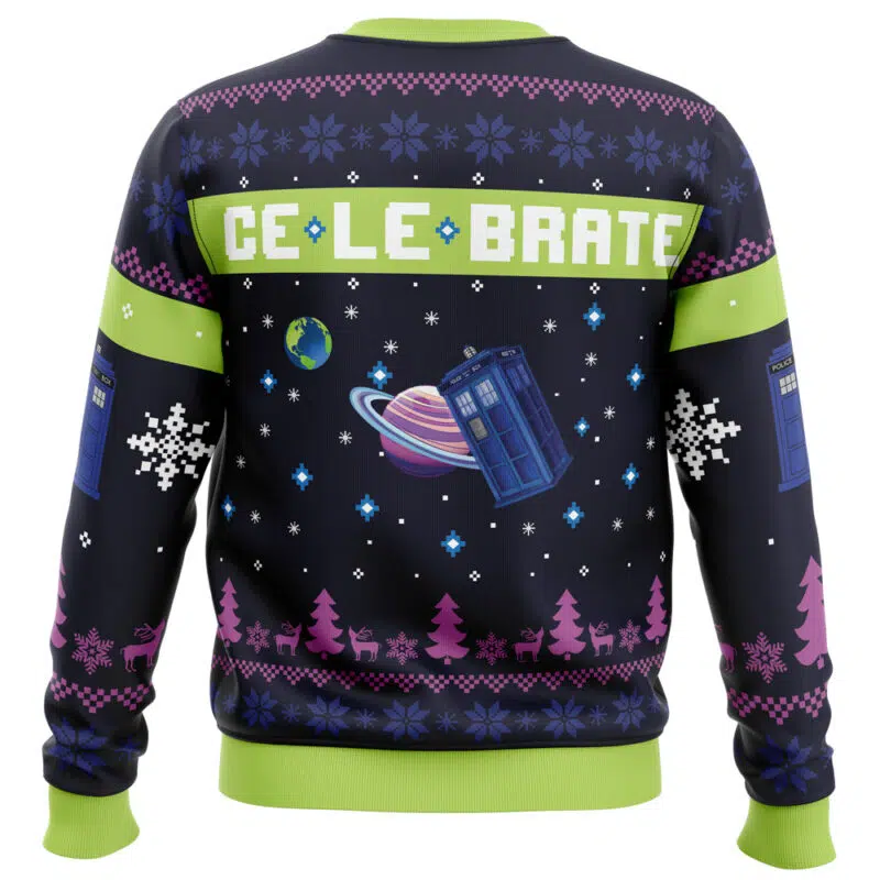 Christmas in Gallifrey Doctor Who Ugly Christmas Sweater - Image 2