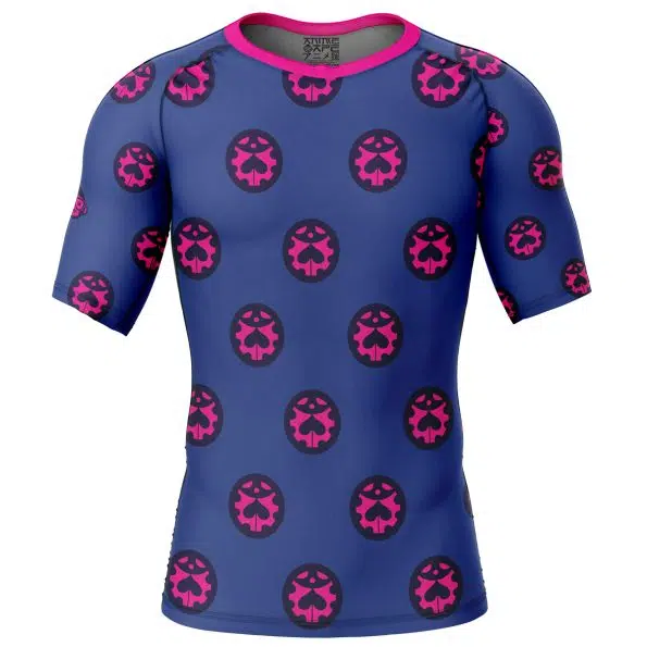 Giorno Giovanna Manga Jojo's Bizarre Adventure Short Sleeve Rash Guard Compression Shirt