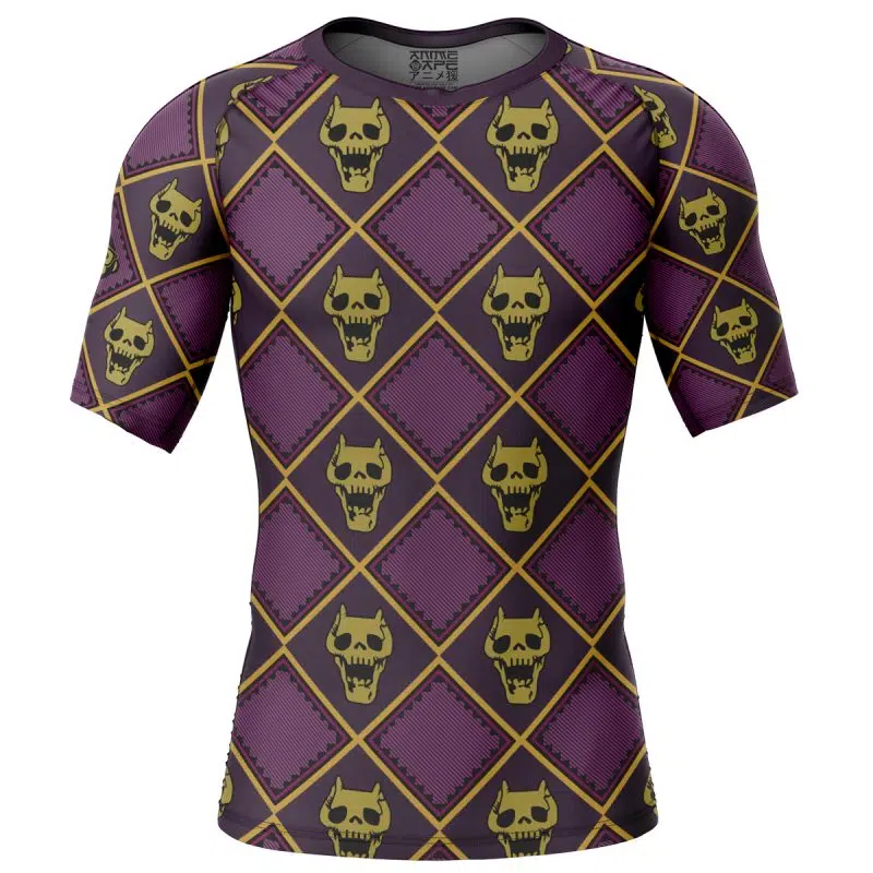 Killer Queen Jojo's Bizarre Adventure Short Sleeve Rash Guard Compression Shirt