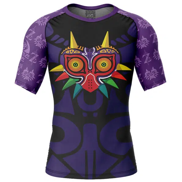 Majora’s Mask Legend of Zelda Short Sleeve Rash Guard Compression Shirt