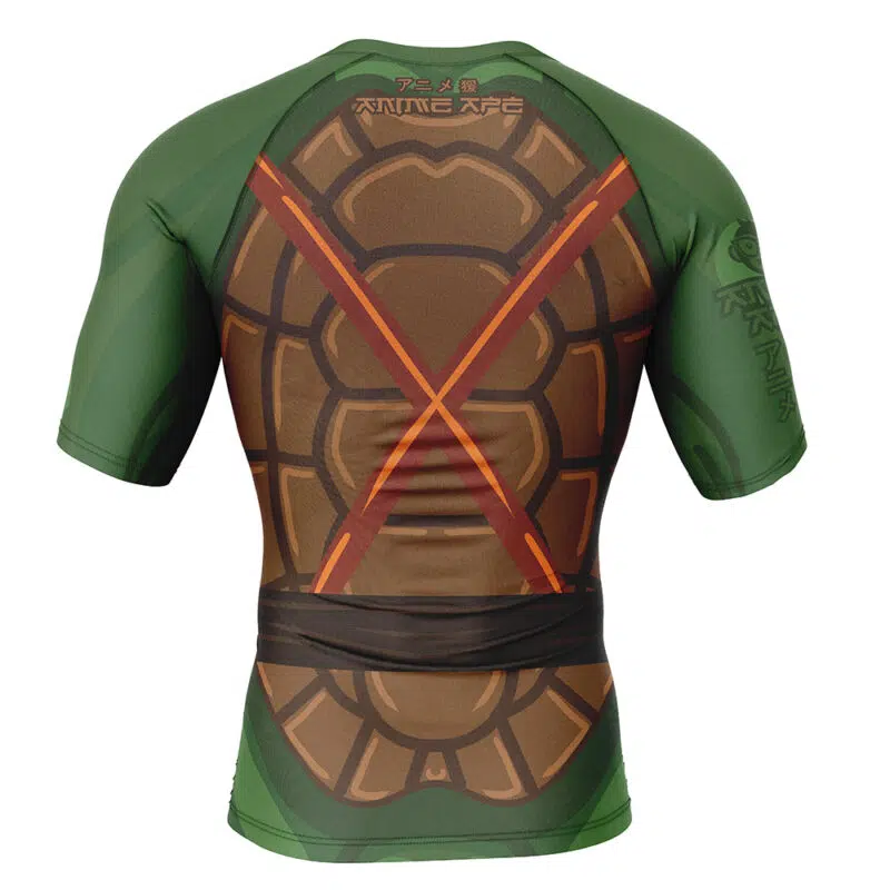 Michelangelo Teenage Mutant Ninja Turtles Short Sleeve Rash Guard Compression Shirt - Image 2