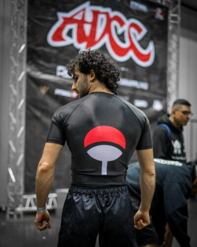 Uchiha Symbol Black Shippuden Short Sleeve Rash Guard Compression Shirt