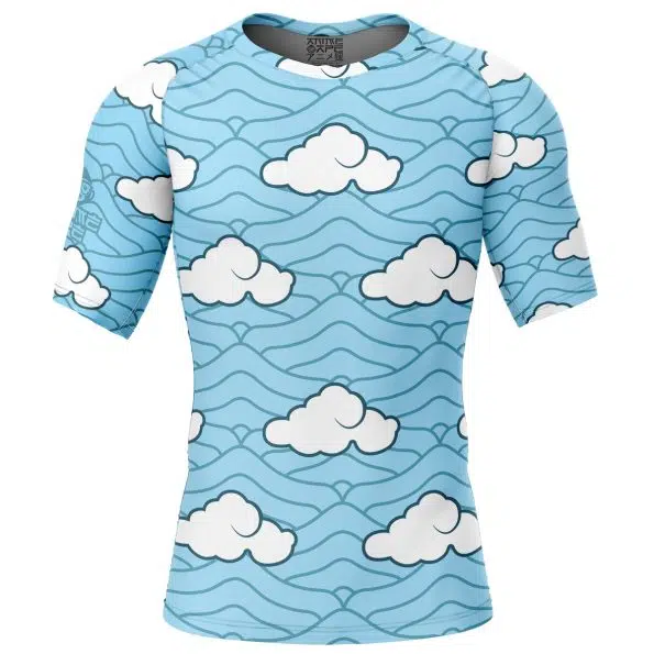 Sakonji Urokodaki Demon Slayer Short Sleeve Rash Guard Compression Shirt
