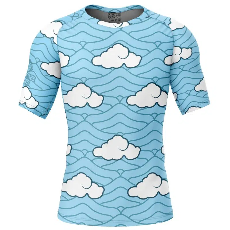 Sakonji Urokodaki Demon Slayer Short Sleeve Rash Guard Compression Shirt