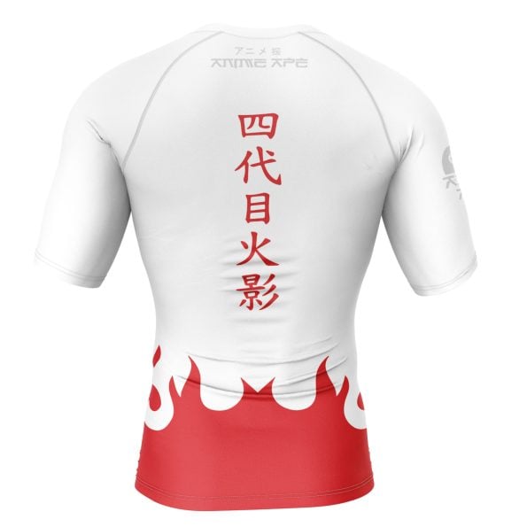 Minato Namikaze 4th Hokage Shippuden Short Sleeve Rash Guard Compression Shirt