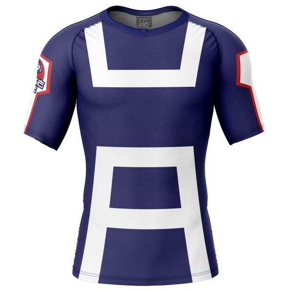 School Uniform My Hero Academia Short Sleeve Rash Guard Compression Shirt