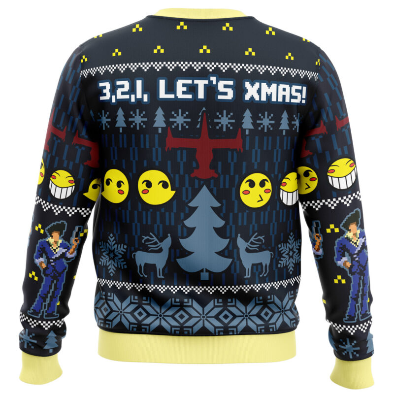 3, 2, 1, Let’s Xmas! Cowboy Bebop Ugly Christmas Sweater - Image 2