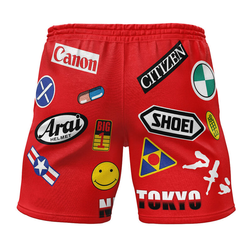 Akira Kaneda Bike Decals Gym Shorts - Image 2