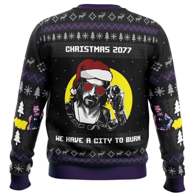 Christmas Cyberpunk 2077 Ugly Christmas Sweater - Image 2