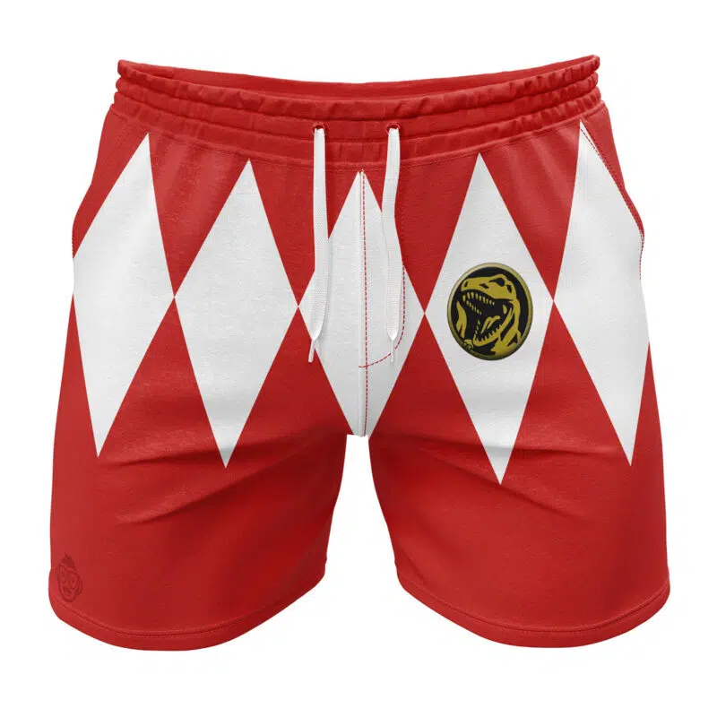 Red Ranger Mighty Morphin Power Rangers Gym Shorts
