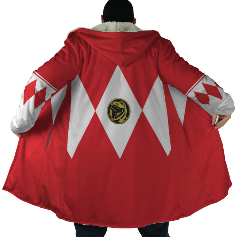 Red Ranger Mighty Morphin Power Rangers Dream Cloak Coat - Image 5
