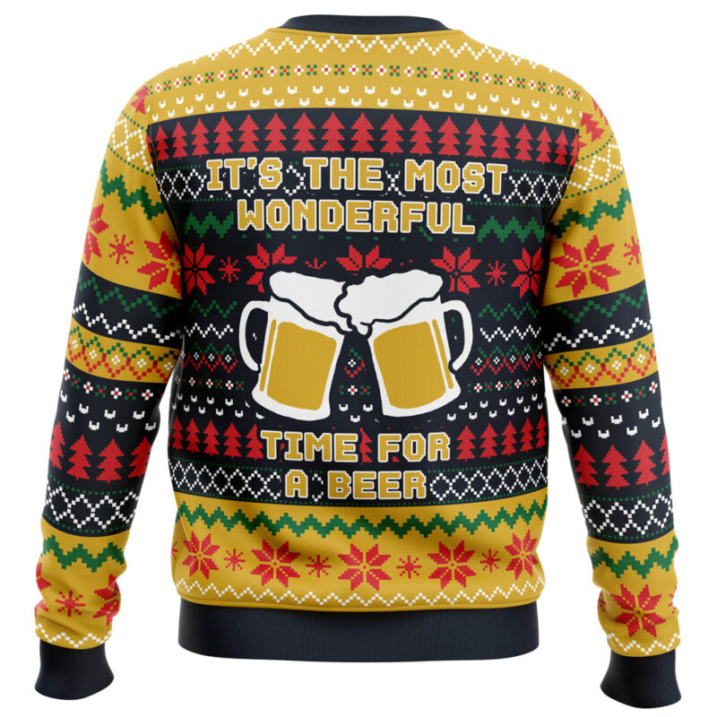 It's The Most Wonderful Time For A Beer Parody Ugly Christmas Sweater - Image 2
