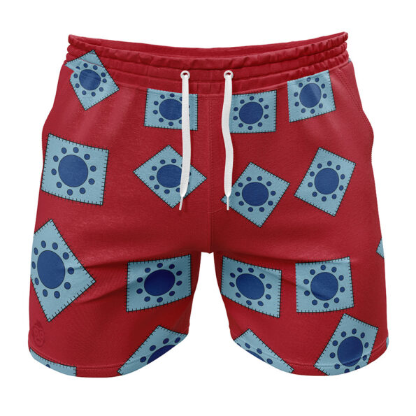 Luffy Wano pattern One Piece Gym Shorts