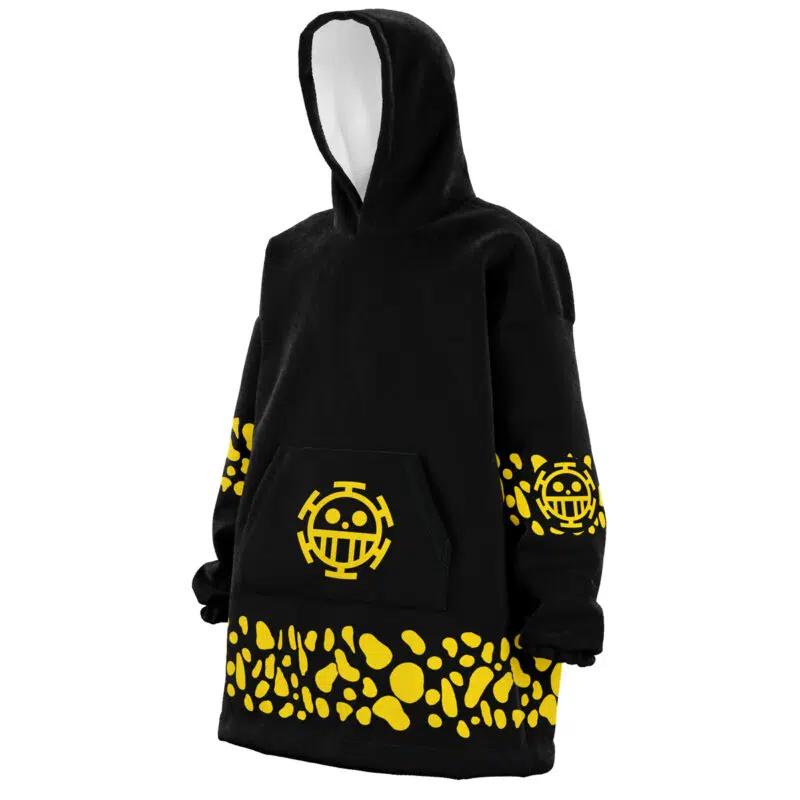 Black Trafalgar One Piece Oodie Oversized Blanket Hoodie