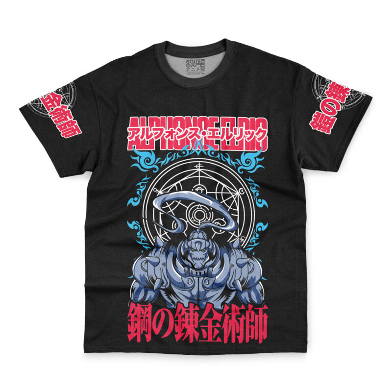 Alphonse Elric Fullmetal Alchemist Streetwear T-Shirt - Image 2