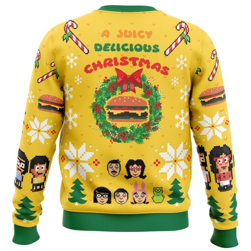 A Juicy Delicious Christmas Bob's Burgers Ugly Christmas Sweater - Image 2