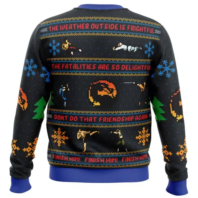 Finish Him! Mortal Kombat Ugly Christmas Sweater - Image 2