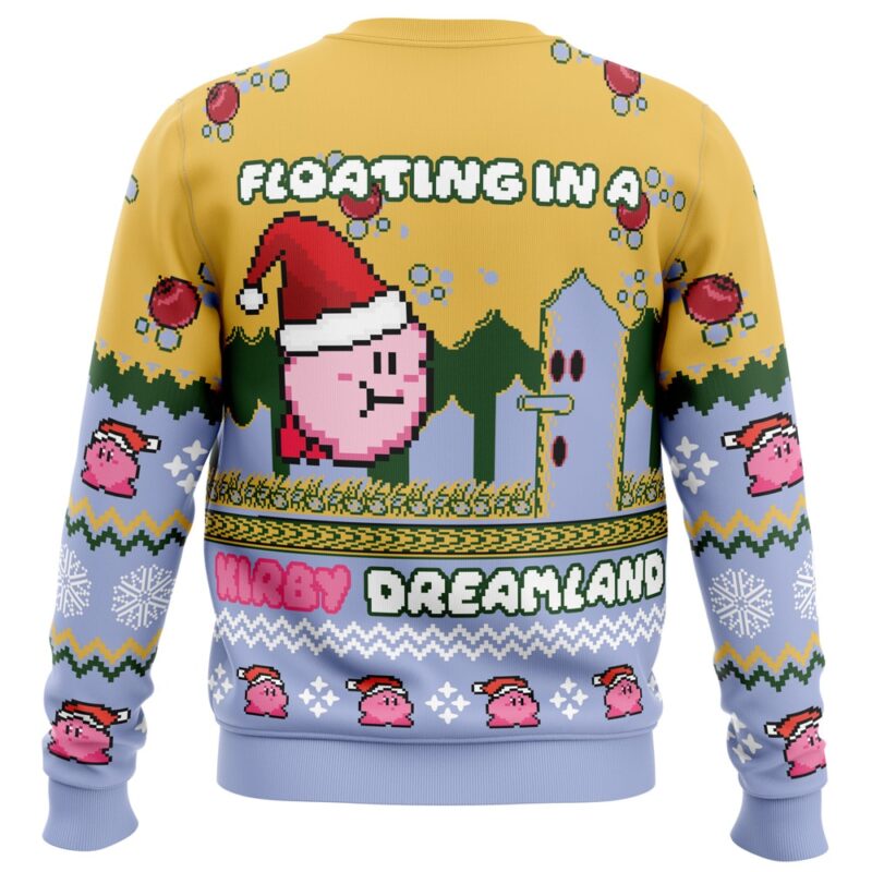Floating in a Kirby Dreamland Ugly Christmas Sweater - Image 2