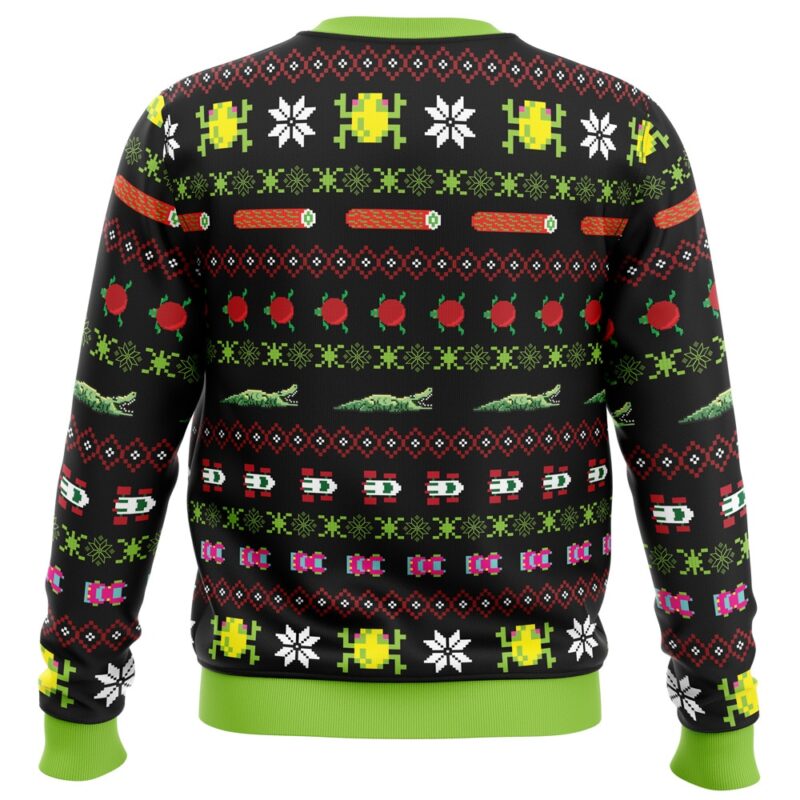 Frogs, Logs & Automobiles Frogger Ugly Christmas Sweater - Image 2