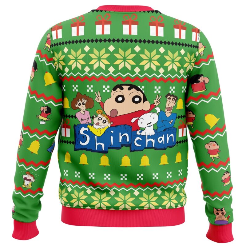 Santa Shinnosuke Crayon Shin-chan Ugly Christmas Sweater - Image 2
