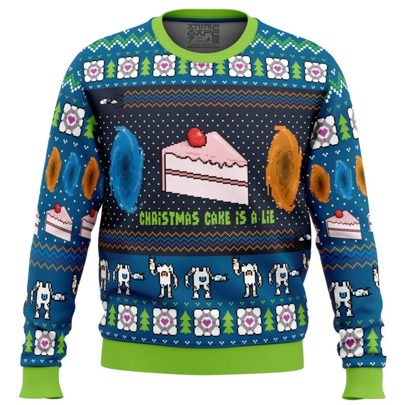 The Christmas Cake Is A Lie Ugly Christmas Sweater