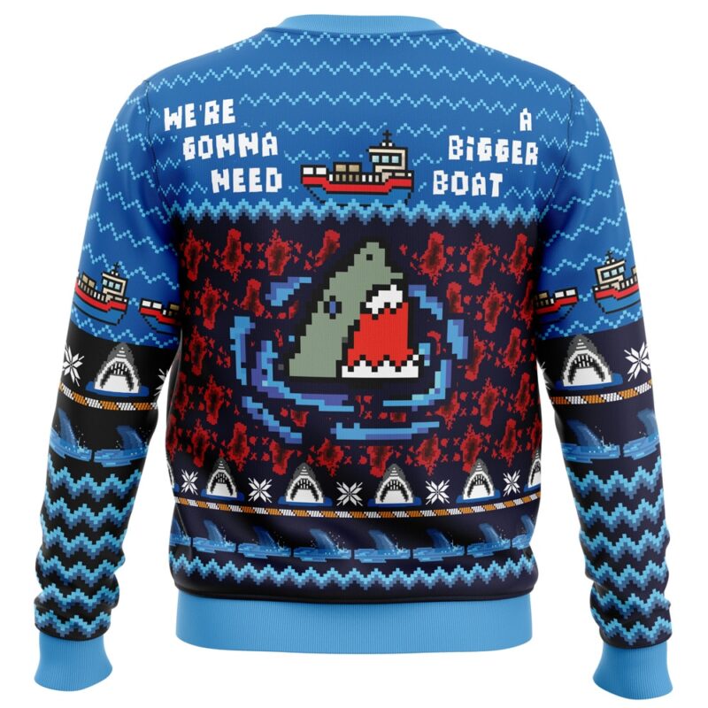 We’re Gonna Need A Bigger Boat Jaws Ugly Christmas Sweater - Image 2