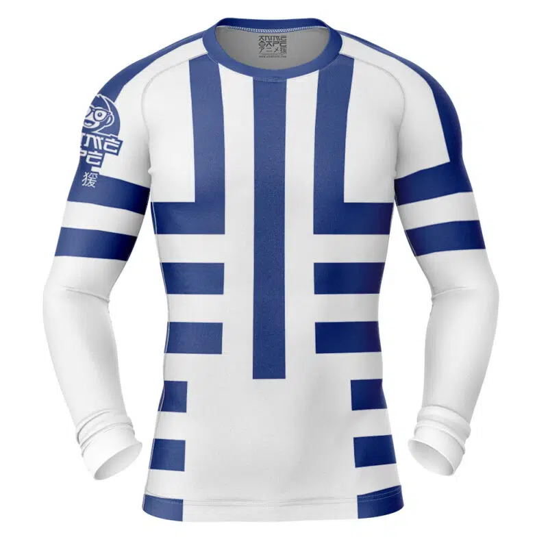Akaza Demon Slayer Long Sleeve Rash Guard Compression Shirt