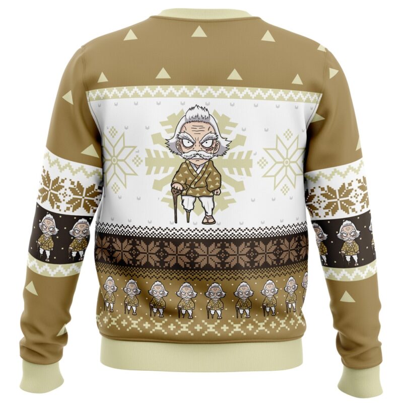 Chibi Christmas Jigoro Kuwajima Demon Slayer Ugly Christmas Sweater - Image 2