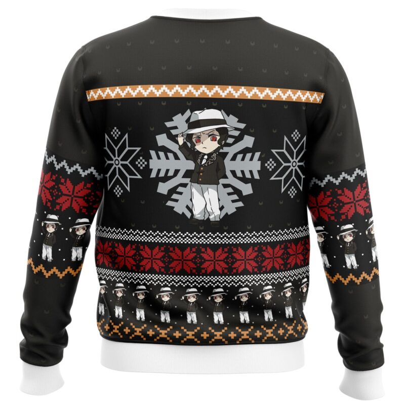Chibi Christmas Muzan Kibutsuji Demon Slayer Ugly Christmas Sweater - Image 2