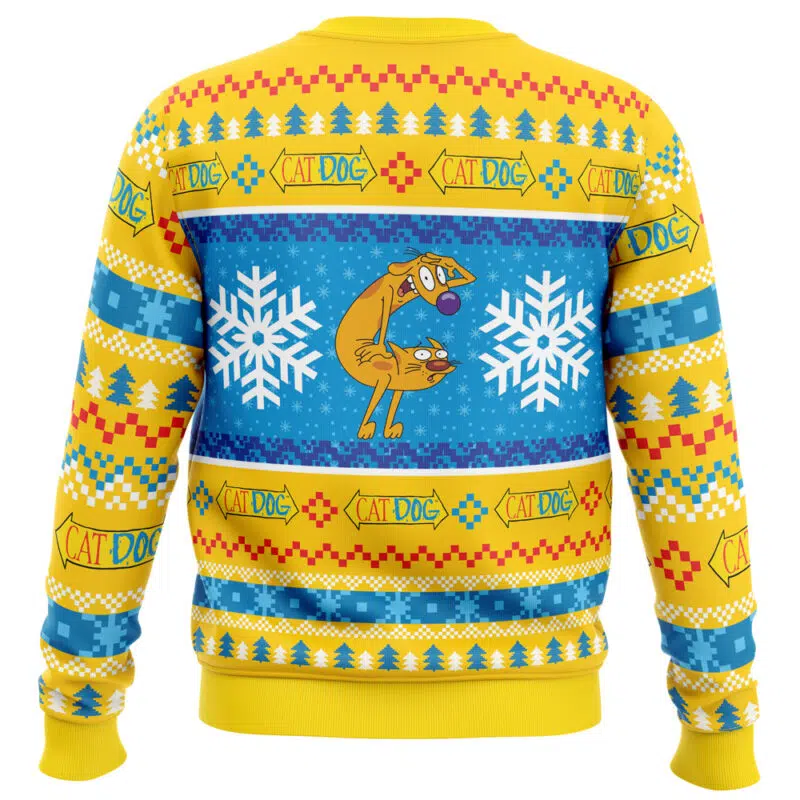 Christmas CatDog Nickelodeon Ugly Christmas Sweater - Image 2
