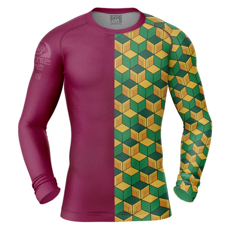 Giyu Tomioka Demon Slayer Long Sleeve Rash Guard Compression Shirt